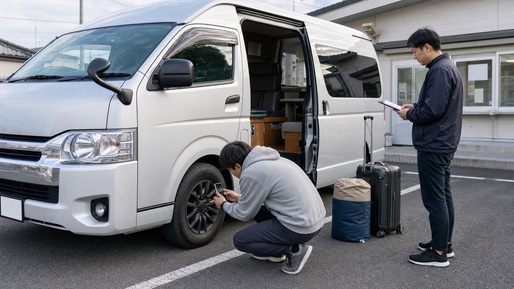 Rental van pickup checklist for Japan