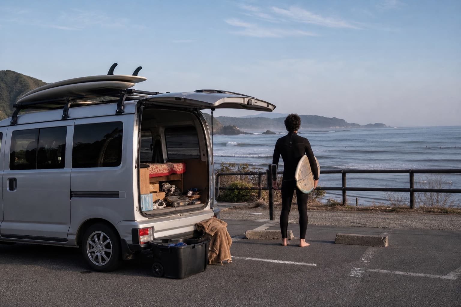 Surfing and vanlife in Japan