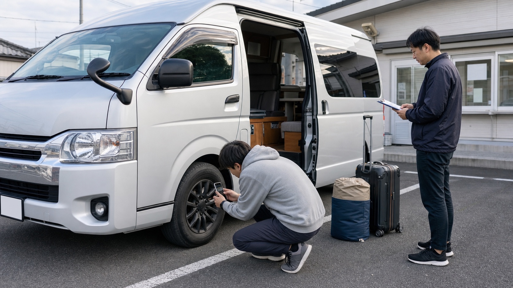 Rental van pickup checklist for Japan